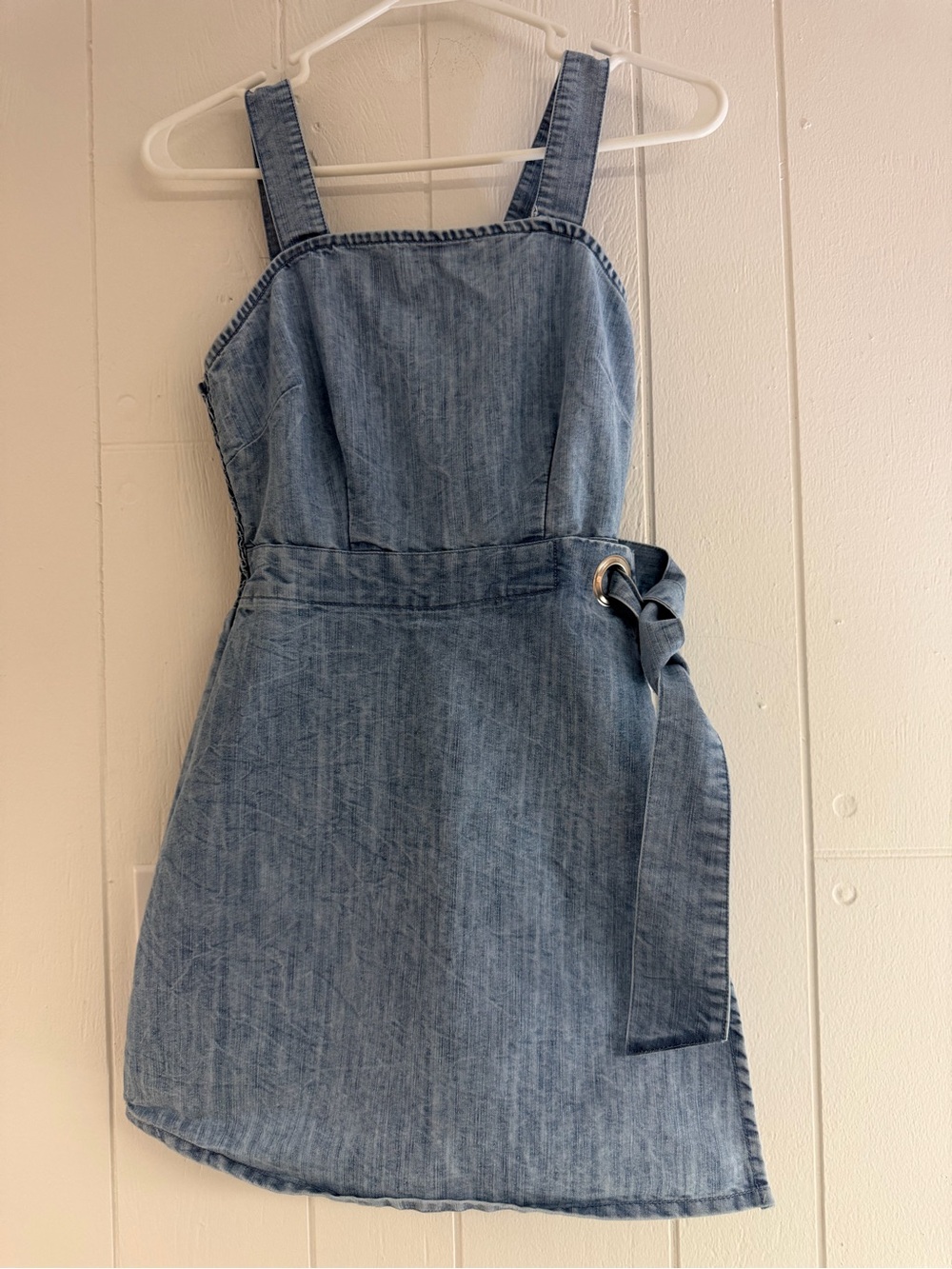 Sincerely Jules Light Blue Denim Romper with Side Tie- Size XS